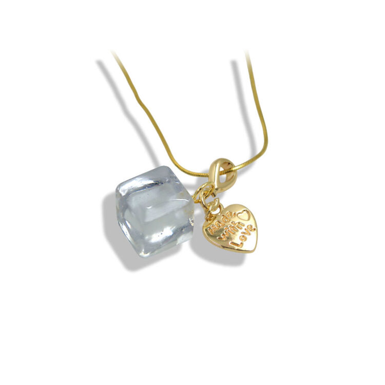Deep Sea Blue Square Necklace - 图片 4