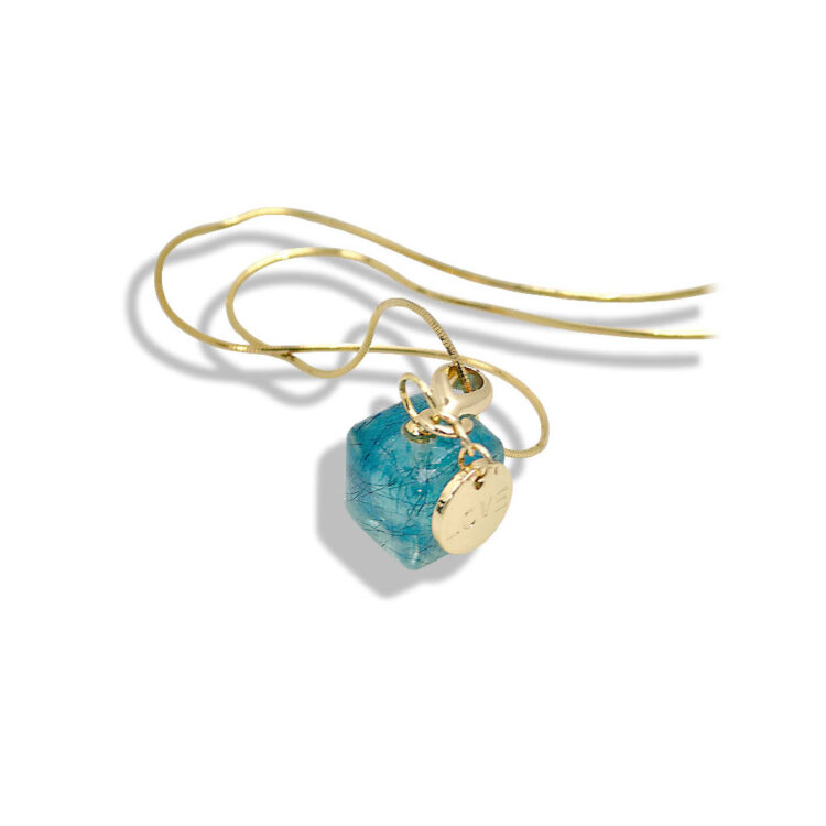 Deep Sea Blue Square Necklace - 图片 7