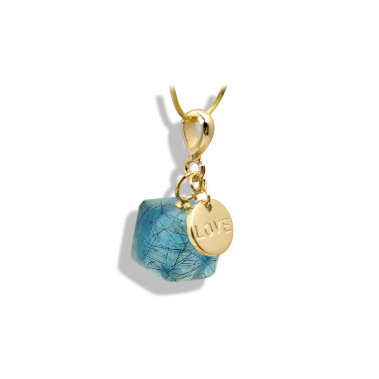 Deep Sea Blue Square Necklace - 图片 6