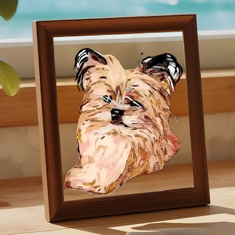 3D Acrylic Pet Portrait Frame