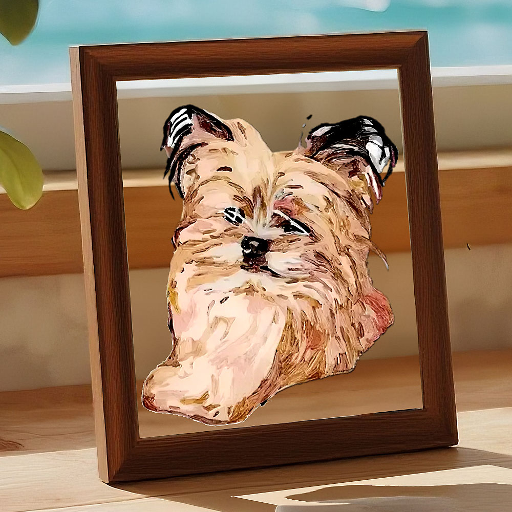 3D Acrylic Pet Portrait Frame