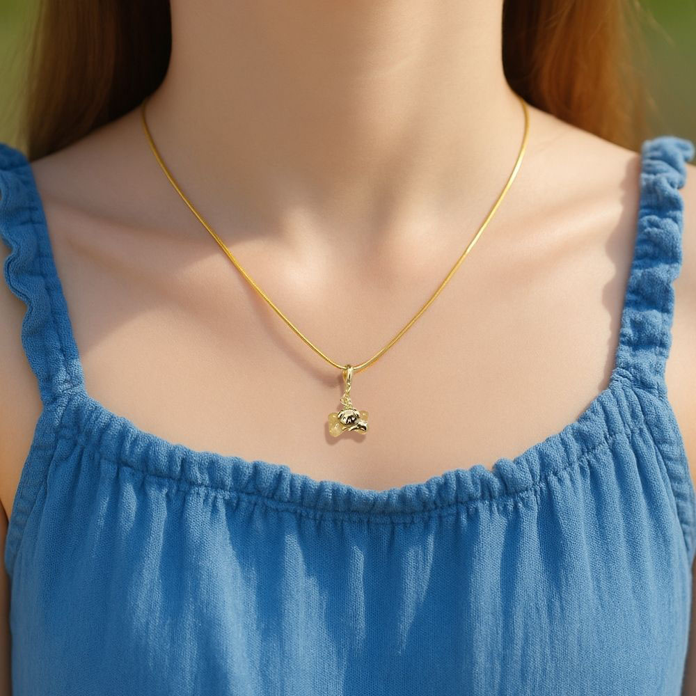 Golden Puppy Bone Necklace