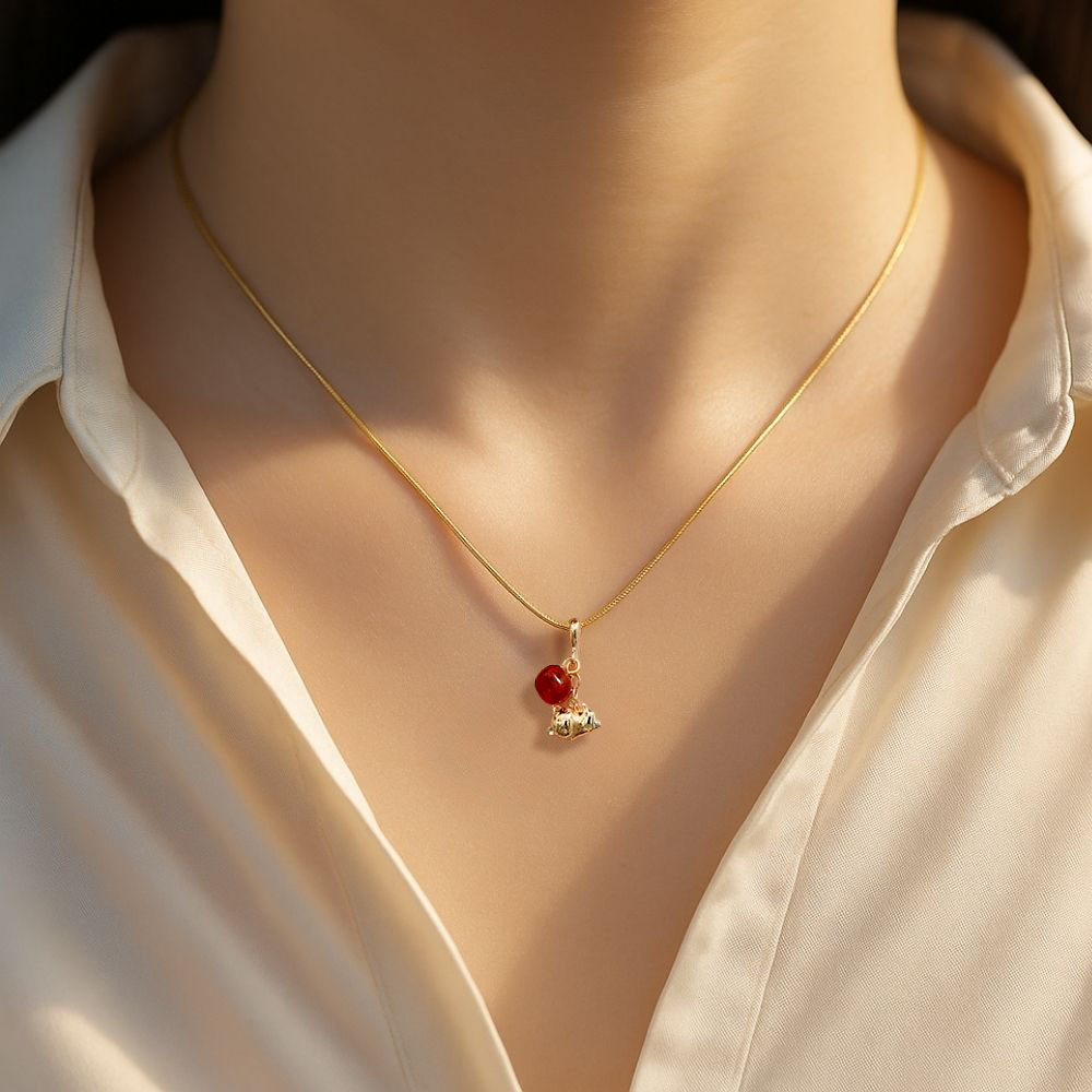 Kitten Heart Charm Necklace