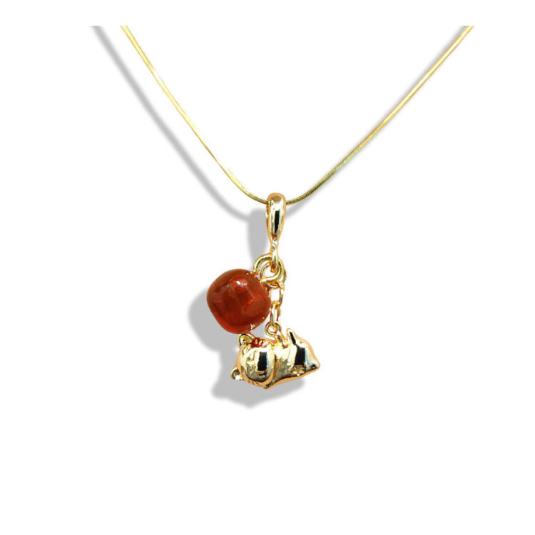 Kitten Heart Charm Necklace - 图片 3