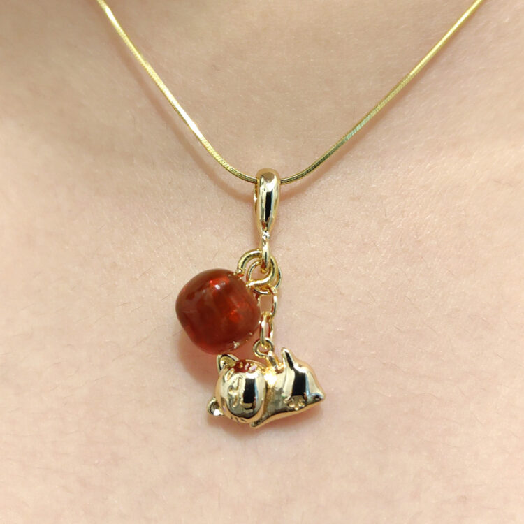 Kitten Heart Charm Necklace - 图片 2