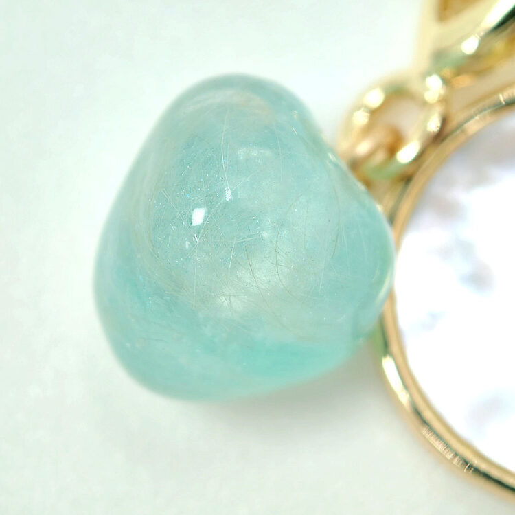 Jade Heart Shell Initial Necklace - 图片 4